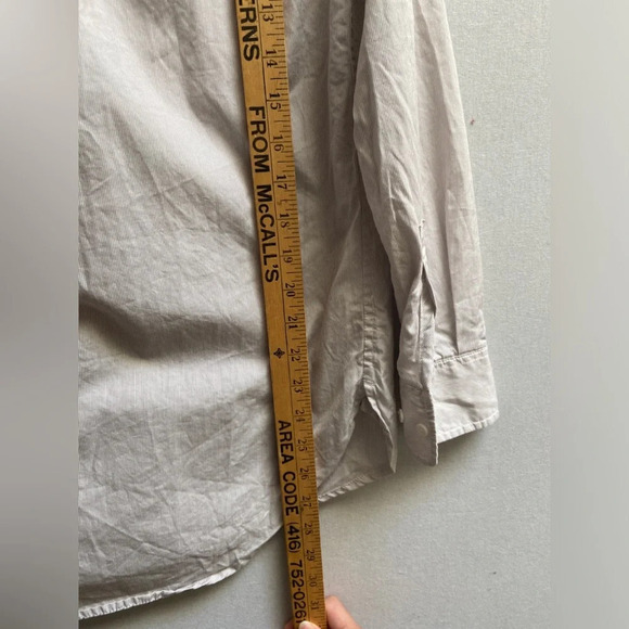 Talula Aritzia Oxford Boyfriend Fit Button up striped cotton shirt Sz XS - Picture 10 of 10